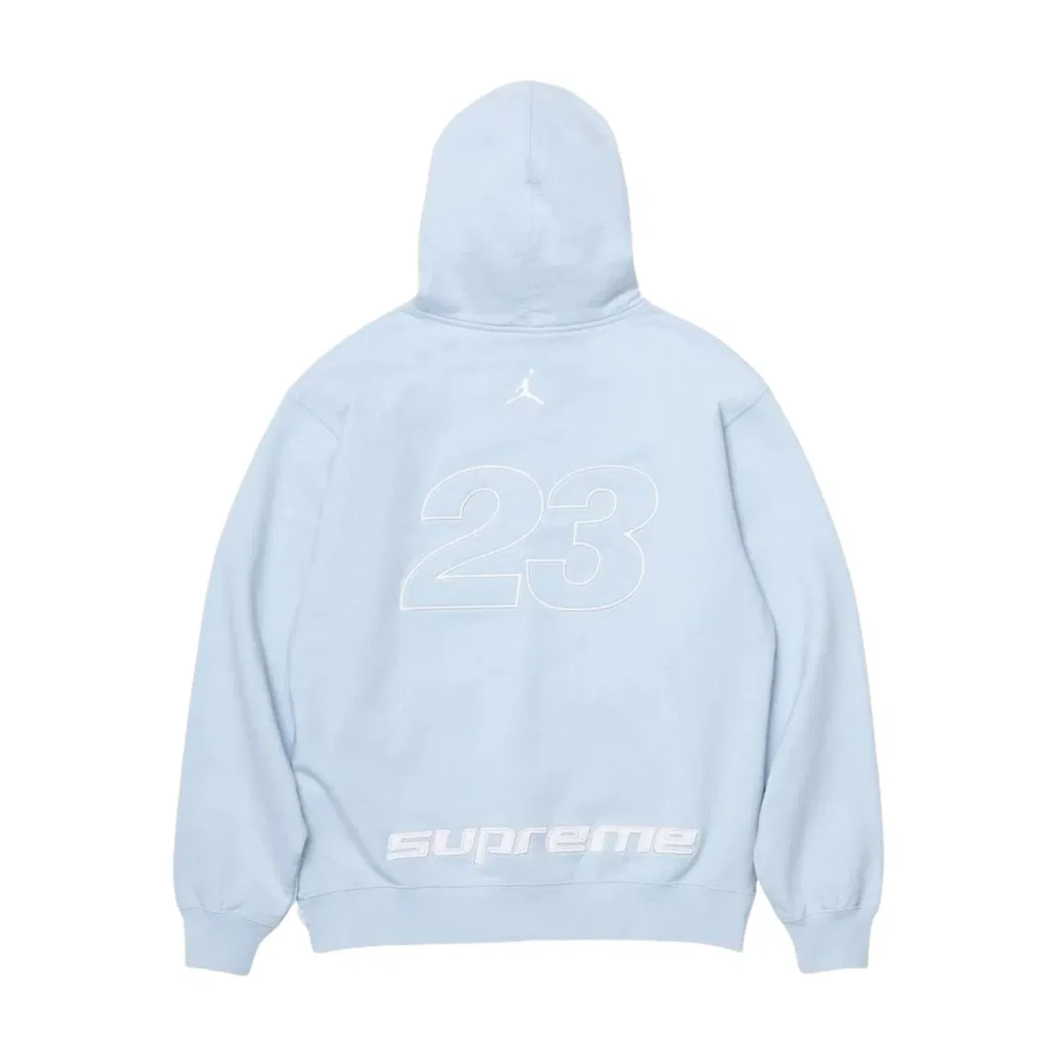 Мужское худи с капюшоном Supreme x Jordan SS26 'Light Blue', синий — фото 2