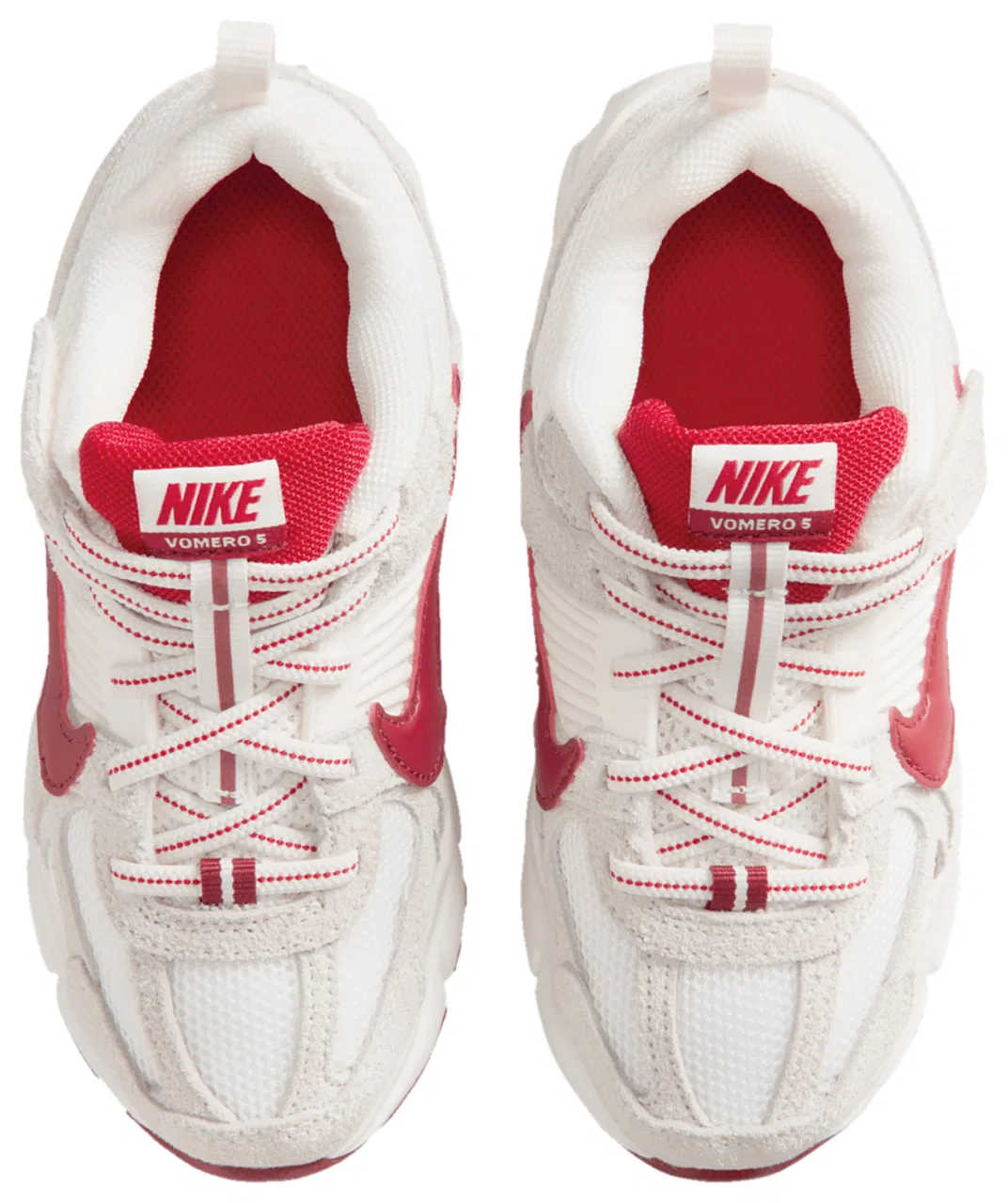 Детские кроссовки для мальчиков с дышащим верхом Nike Vomero 5 SE, University Red/Team Crimson/Sail — фото 4