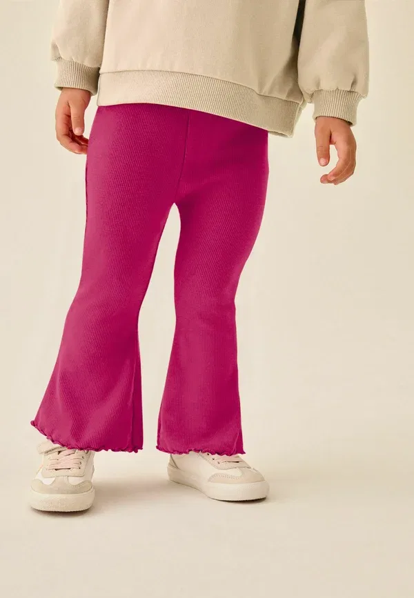 Брюки хлопковые Regular fit - berry flare leggings Next, berry pink, розовый — фото 2