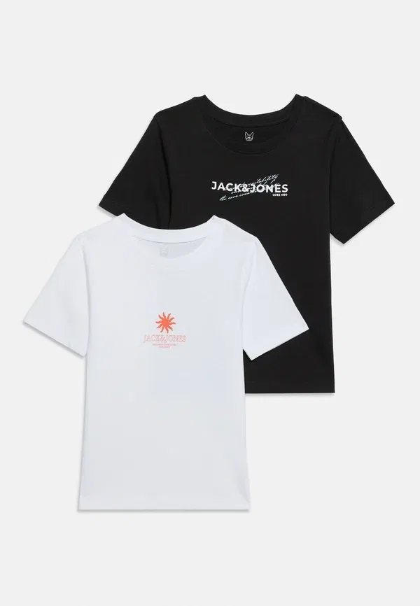 Футболки Jorhyeres eterna, комплект из 2 штук - футболки с принтом Jack & Jones Junior, белый/черный — фото 3
