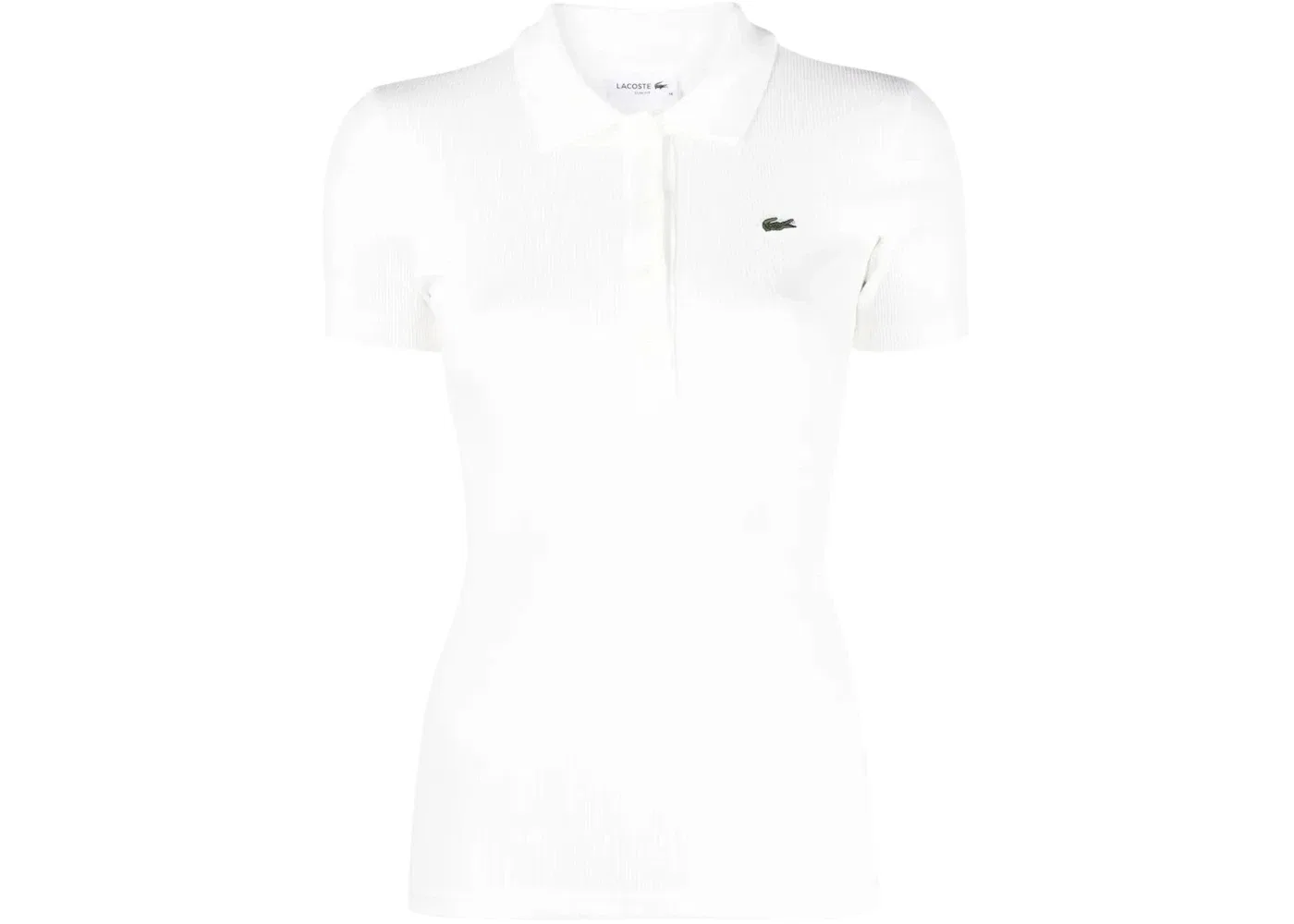 Поло Lacoste женская облегающая, Flour White