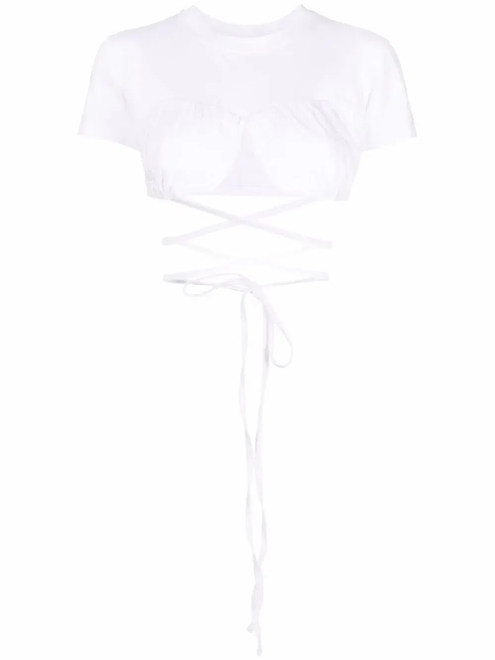 Укороченный топ Le T-Shirt Baci Jacquemus, белый