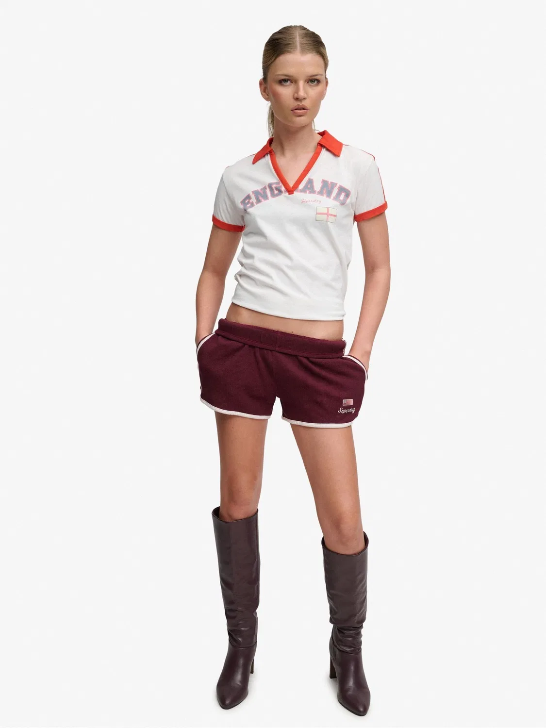 Футболка Athletic Football Stripe Superdry, белый — фото 3