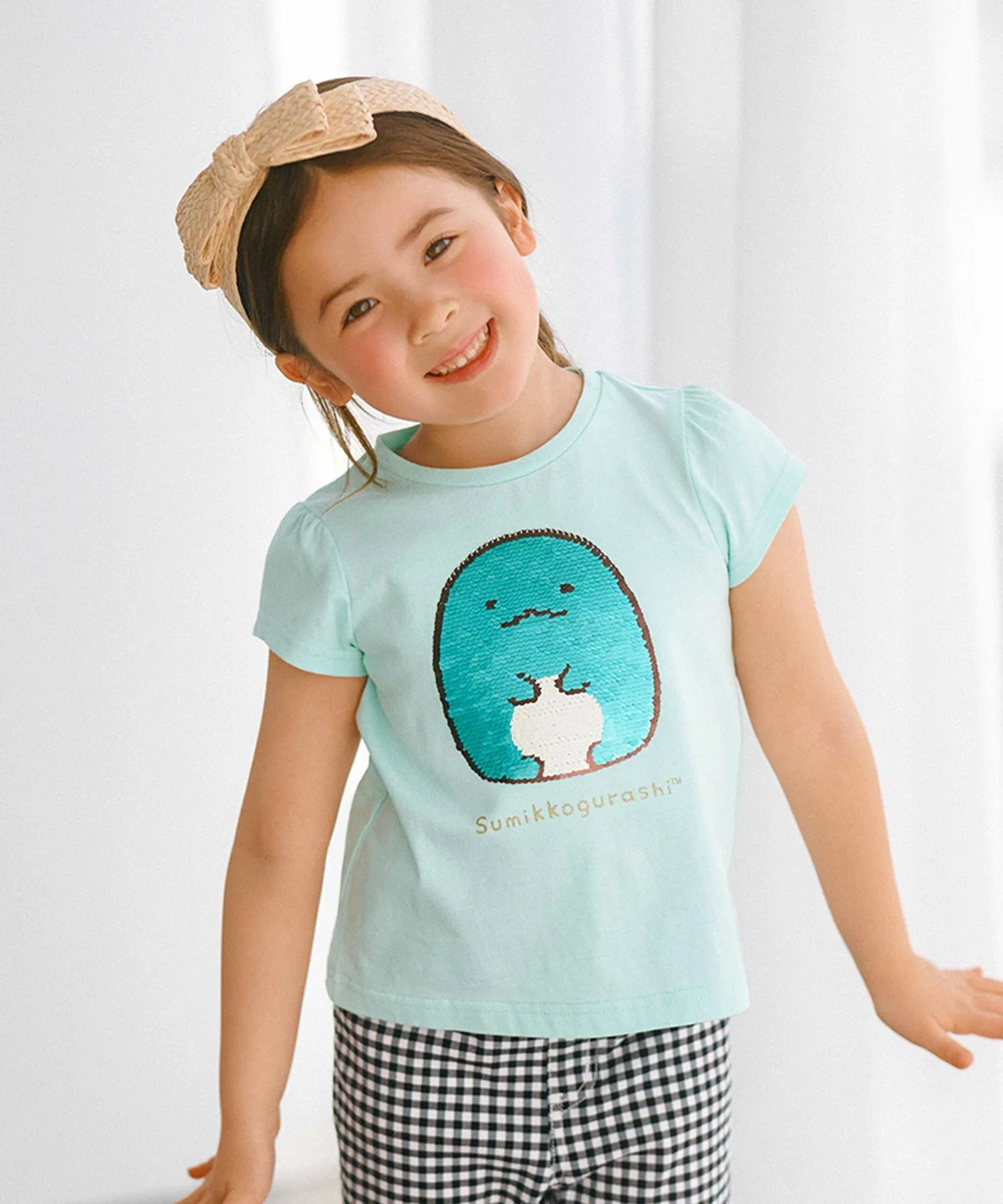 Детская футболка с пайетками Sumikko Gurashi any FAM минт
