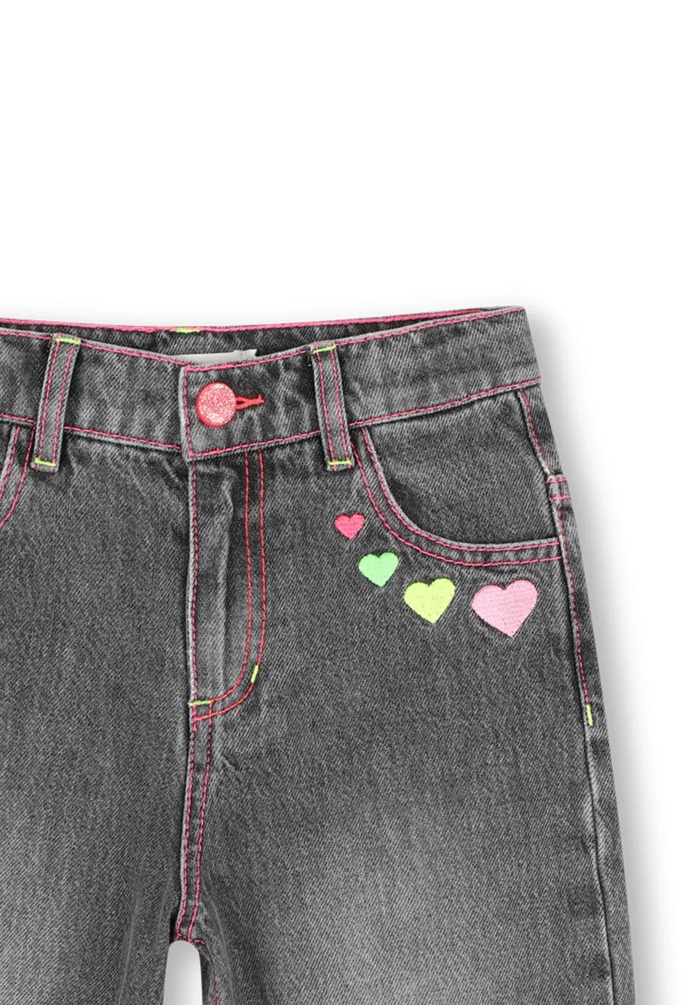 Джинсовые брюки для девочки - джинсы свободного кроя Billieblush, Denim Grey — фото 4