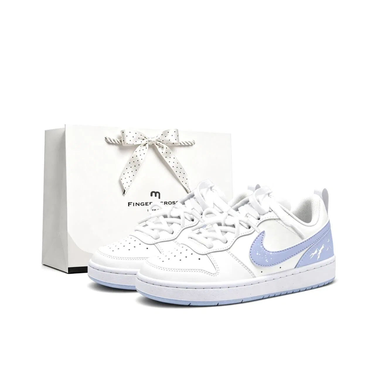 Детские кеды Nike Court Borough Skateboard Shoes Unisex Low Top White