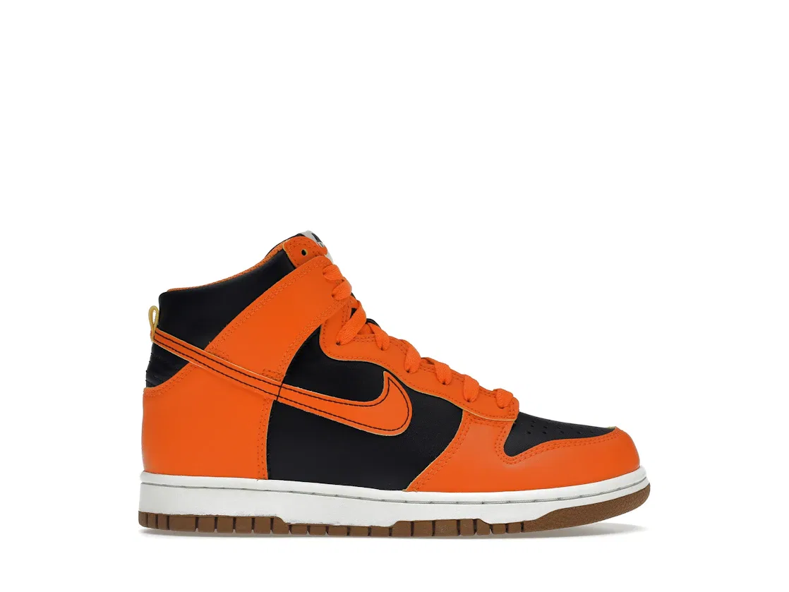 Детские кроссовки Lifestyle Nike Dunk High, Black/Yellow Strike/Summit White/Safety Orange