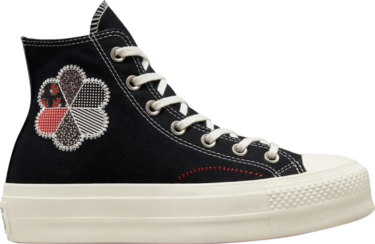 Кроссовки Converse Wmns Chuck Taylor All Star Lift Platform High Crafted Patchwork, черный