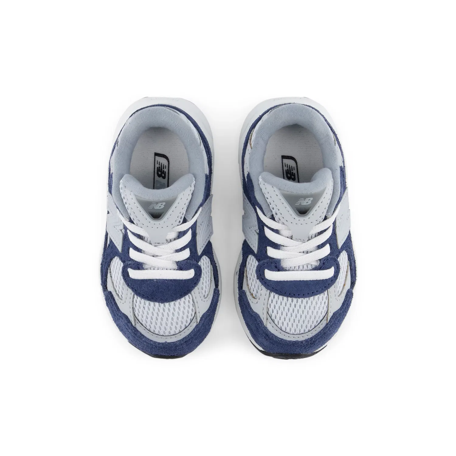 Детские кроссовки с эластичными шнурками 2010 Bungee New Balance, Nb Navy With Aluminum Grey — фото 4