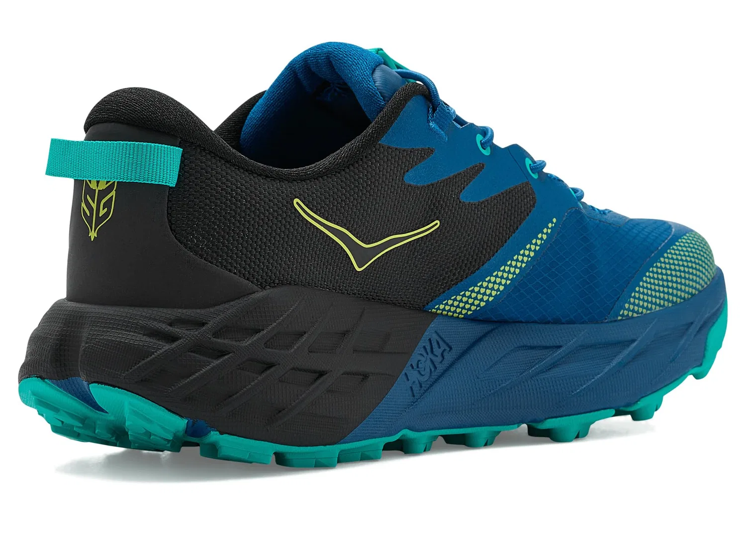 Кроссовки Speedgoat 7 (для больших детей) Hoka Kids, Black/Night Glow Blue — фото 4