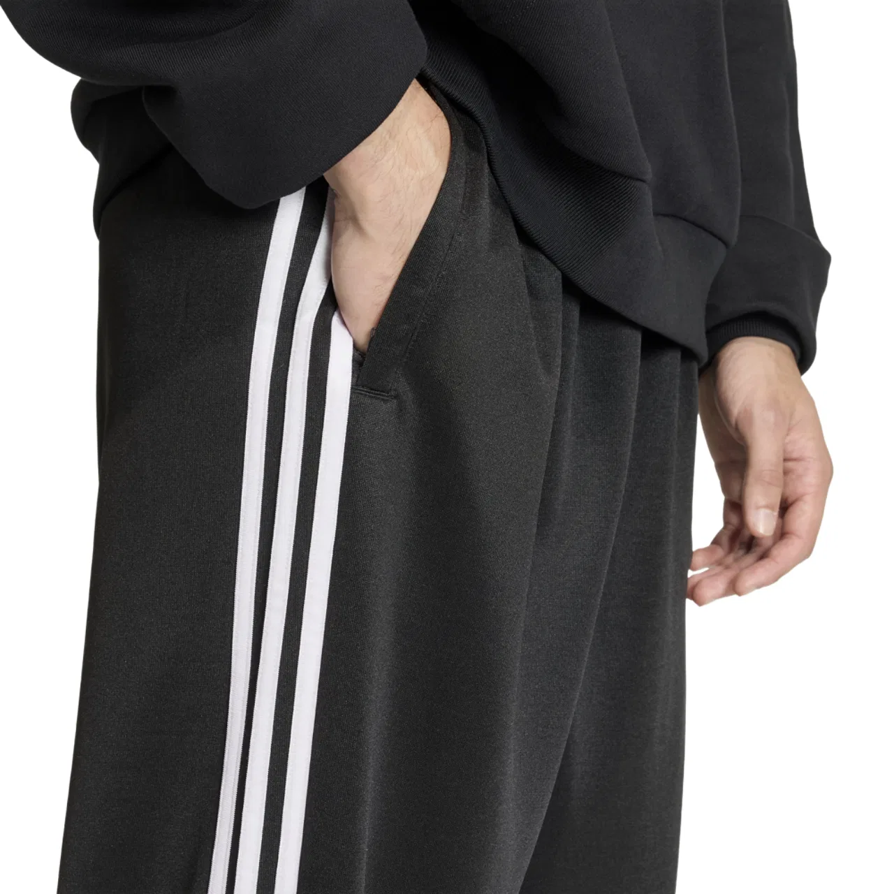 Мужские брюки Super Star Loose Track Adidas, черный/белый — фото 4