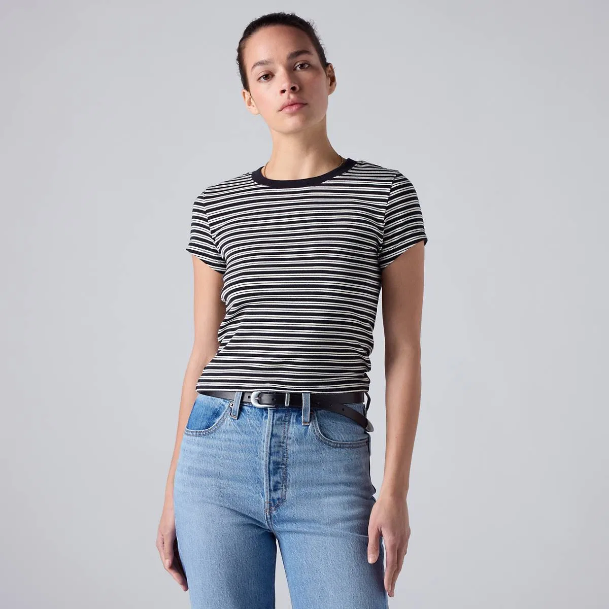 Незаменимая детская футболка Levi's, Bliss Stripe Anthracite Night - Black