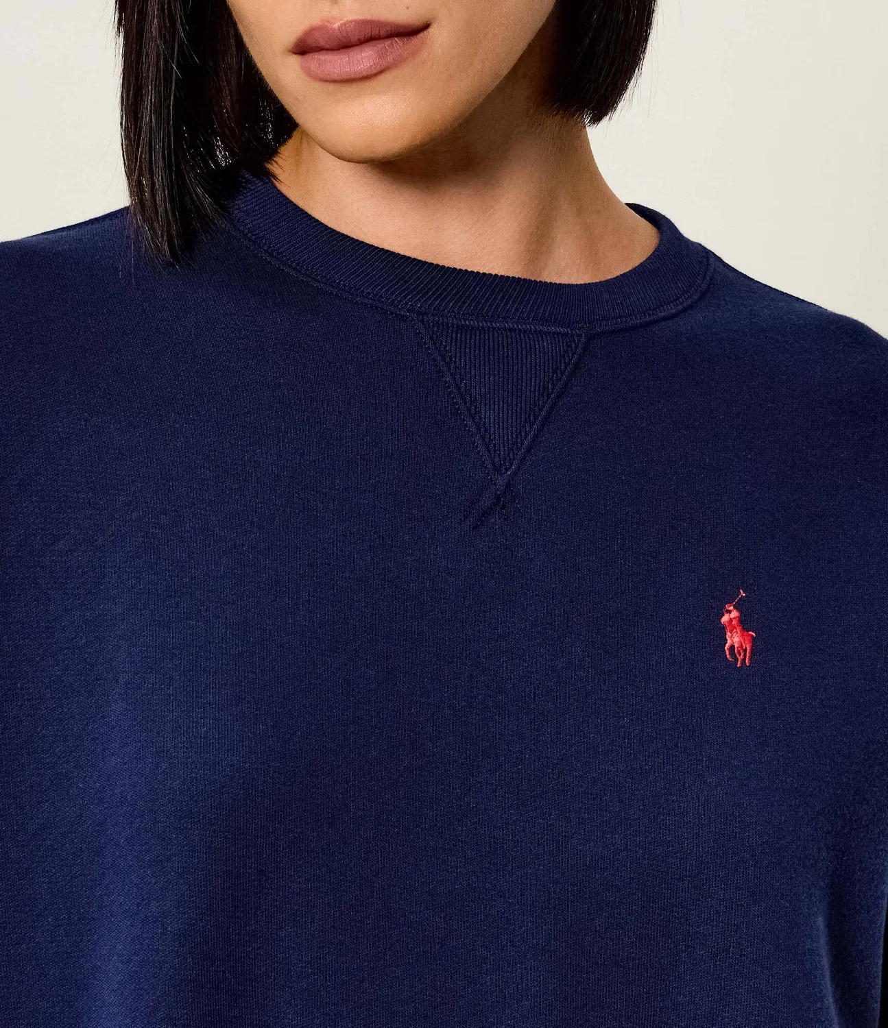 Свитшот женский свободного кроя Polo Ralph Lauren, темно-синий — фото 4