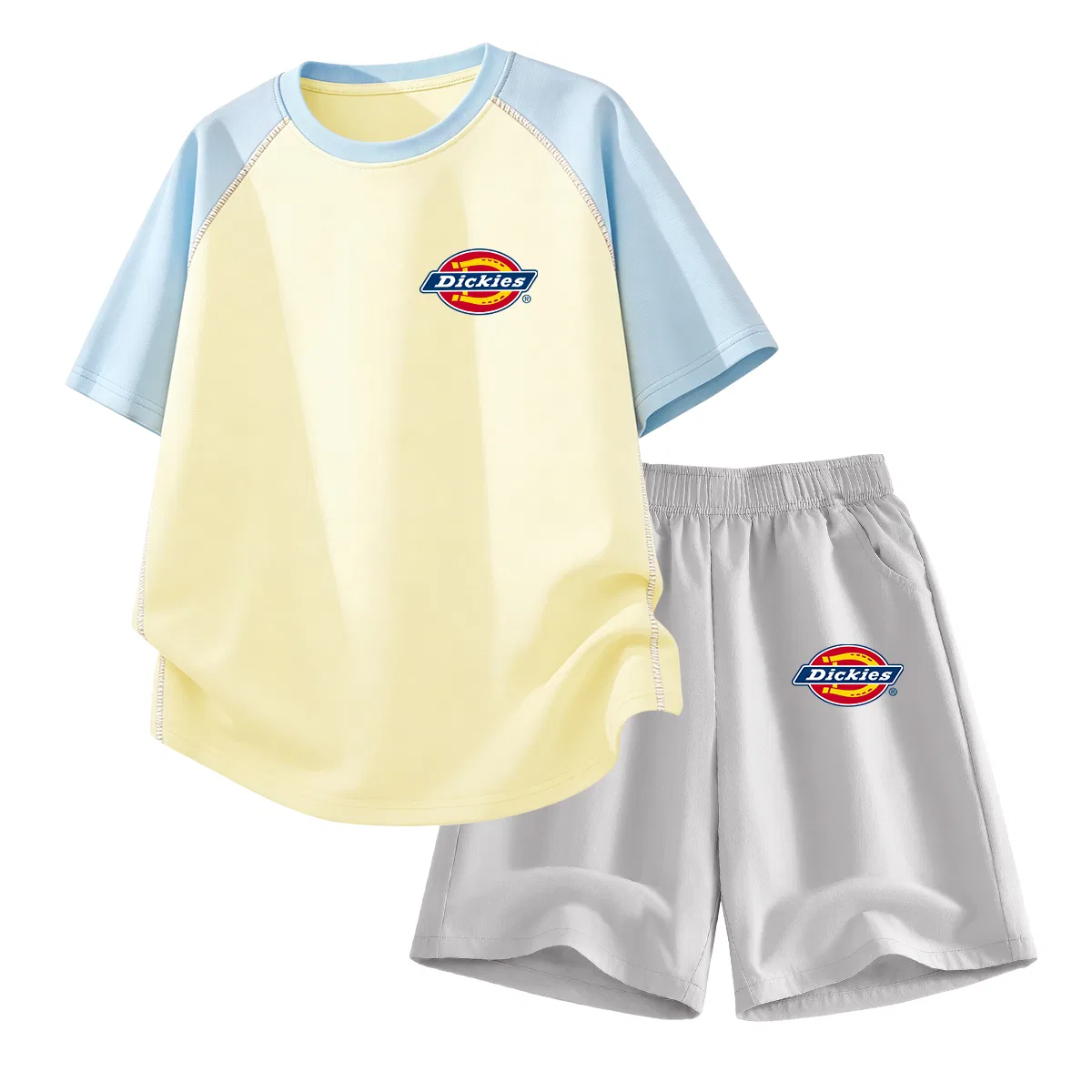 Детский спортивный комплект с принтом Silicone Logo K Blue Yellow+Logo K Gray Dickies, Silicone Logo K Blue Yellow+Logo K Gray