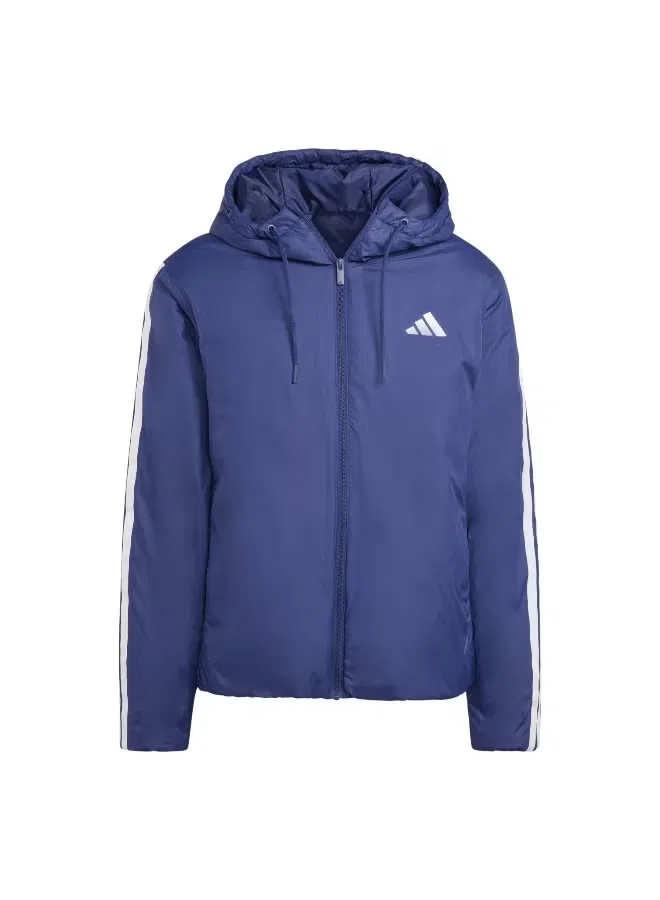 Куртка утепленная с капюшоном Essentials Climawarm 3-Stripes Adidas, синий