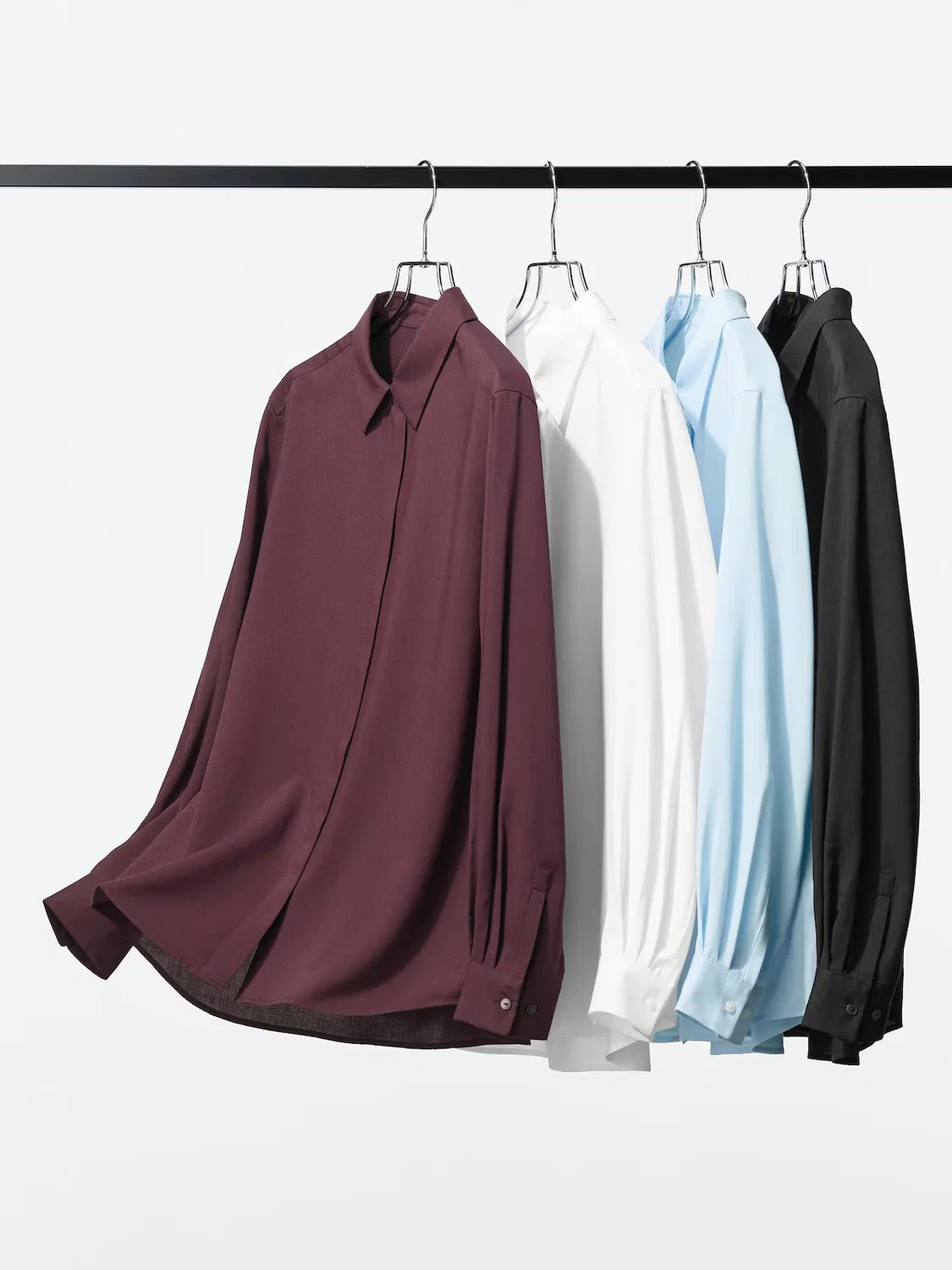 Блузка Uniqlo из вискозы, черный — фото 4