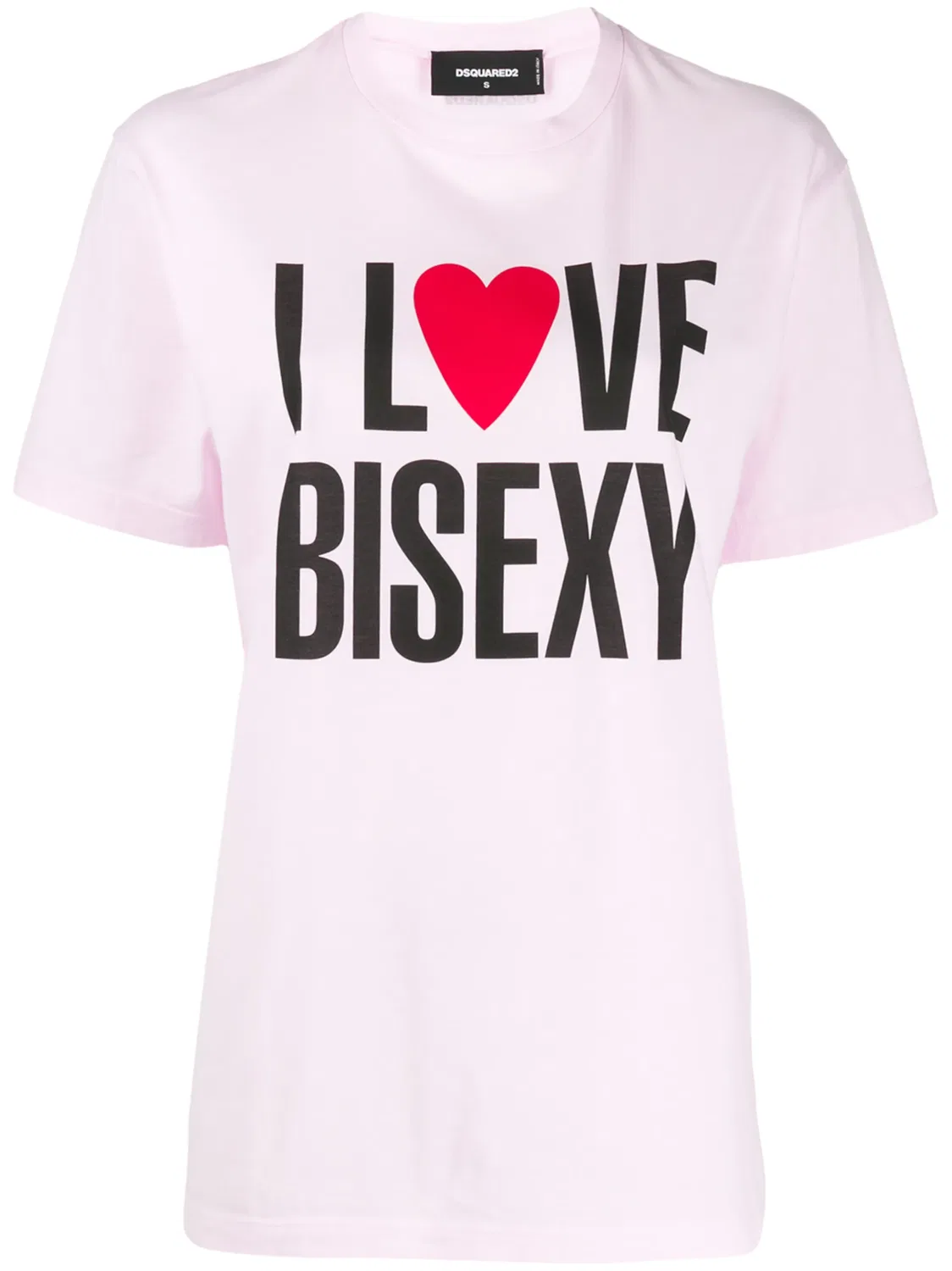Футболка с принтом I love bisexy Dsquared2, розовый