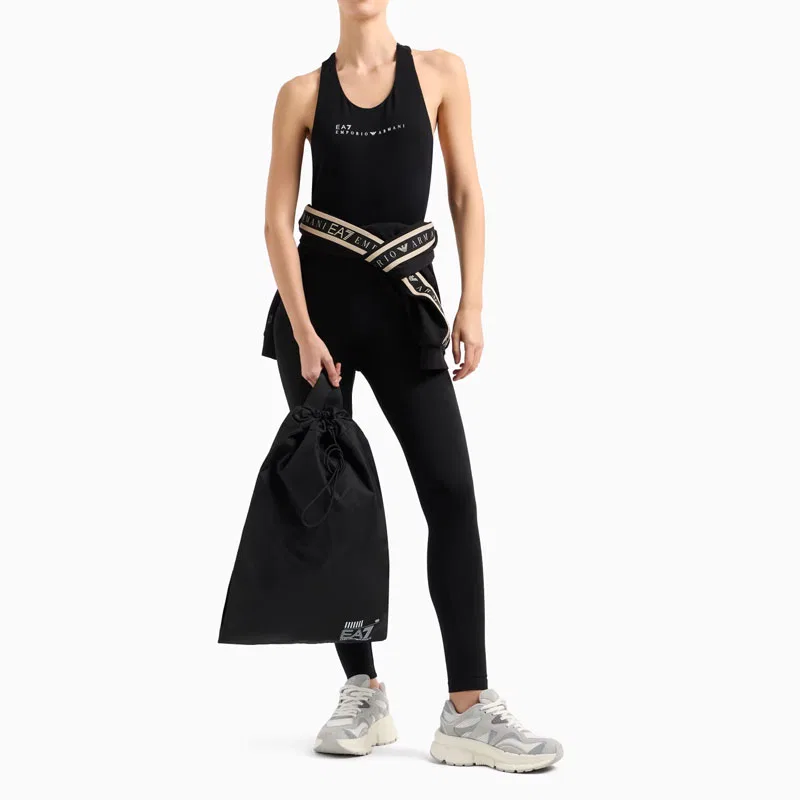 Женские леггинсы с длинным рукавом EA7 SS25 Emporio Armani, Black — фото 3