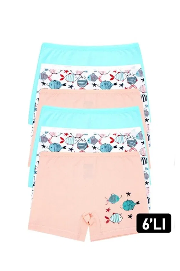 Детские боксеры для мальчиков с принтом 6 шт Csn Casano, Turquoise-Pink-Printed