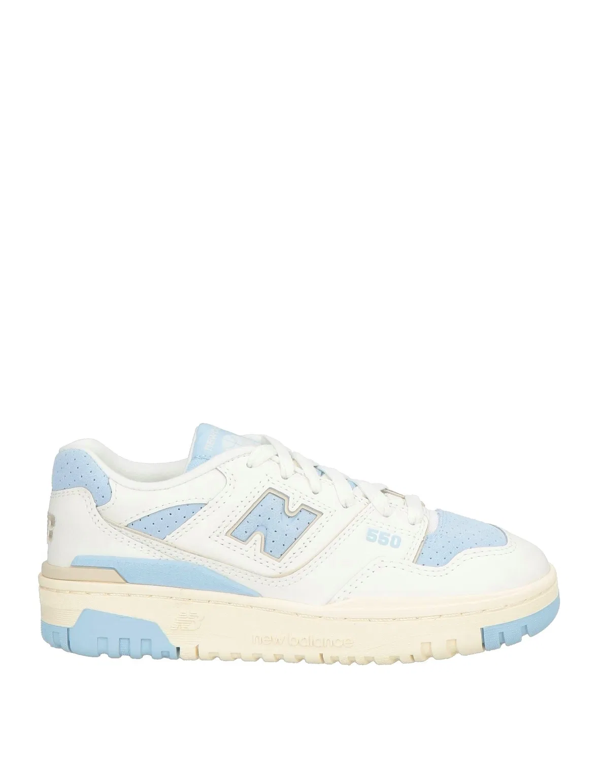 Детские кроссовки для девочек кожаные B550 New Balance, кремовый