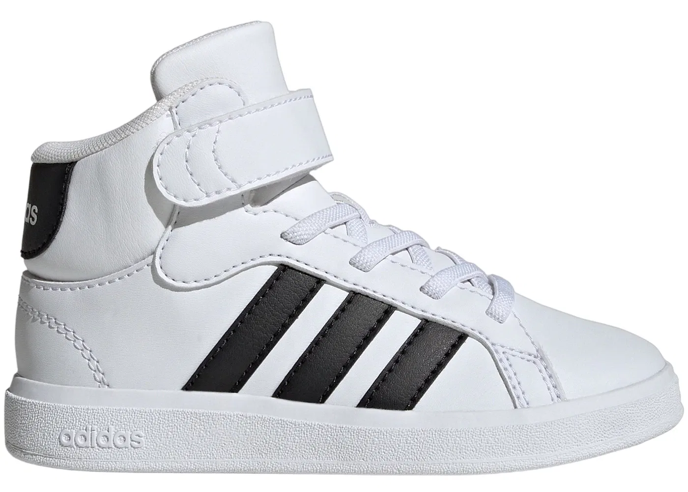 Детские кроссовки с высоким верхом Adidas Grand Court Mid, Cloud White Core Black Cloud White