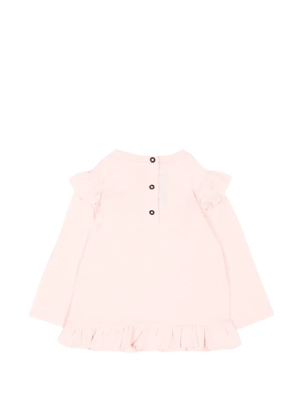 Топ с оборками и длинными рукавами Balmain Kids, розовый — фото 2