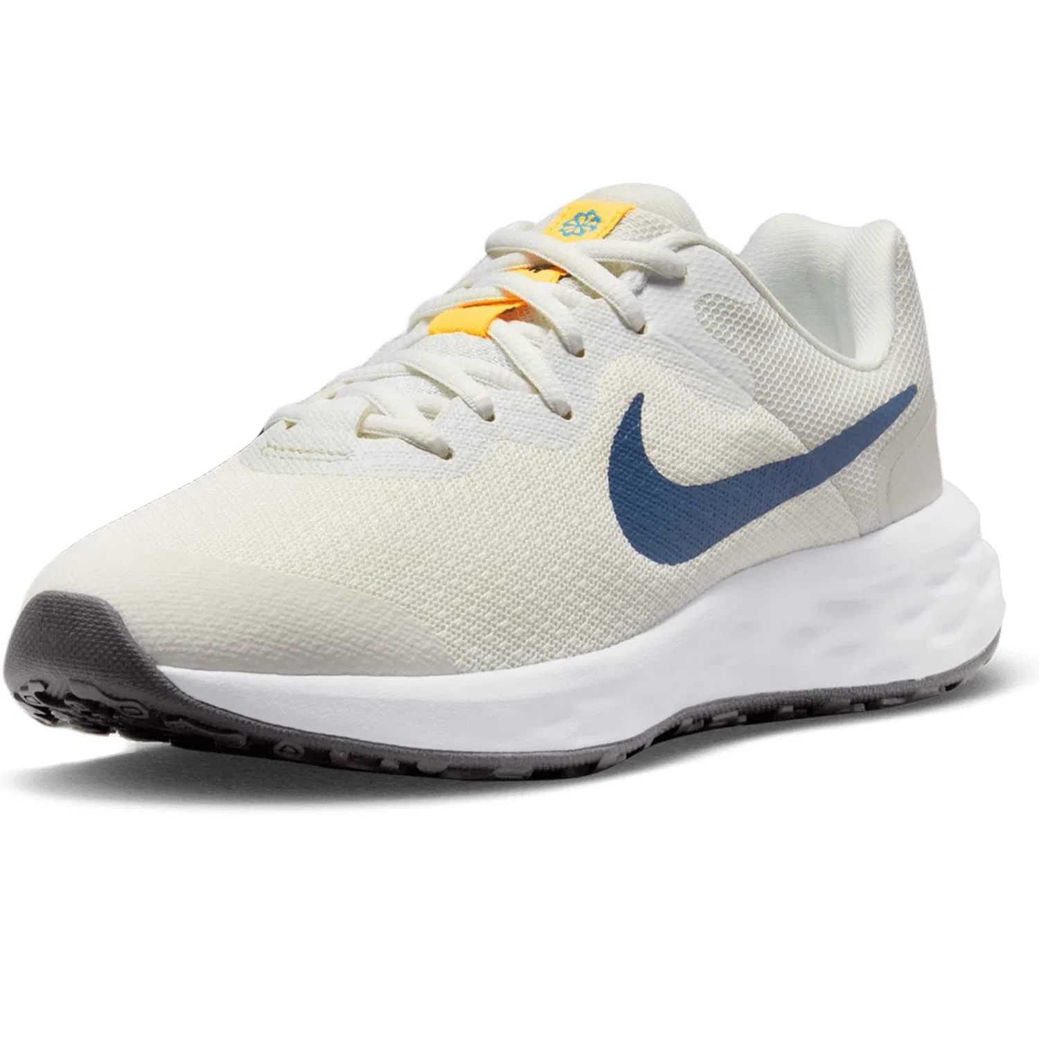 Детские кроссовки для мальчиков с амортизацией NIKE Revolution 6 NIKE, White Summit White Diffused Blue Light Bone