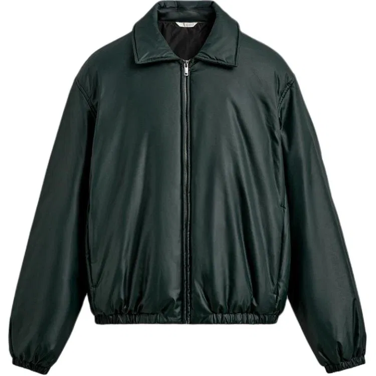 Мужской пуховик с воротником-стойкой Dark Green ZARA, Dark Green