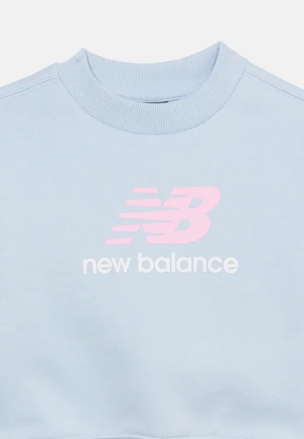 Худи с принтом Stacked logo crew New Balance, oxford blue, синий — фото 4