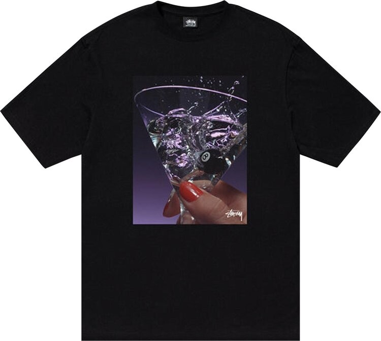

Футболка Stussy Martini Tee 'Black', черный