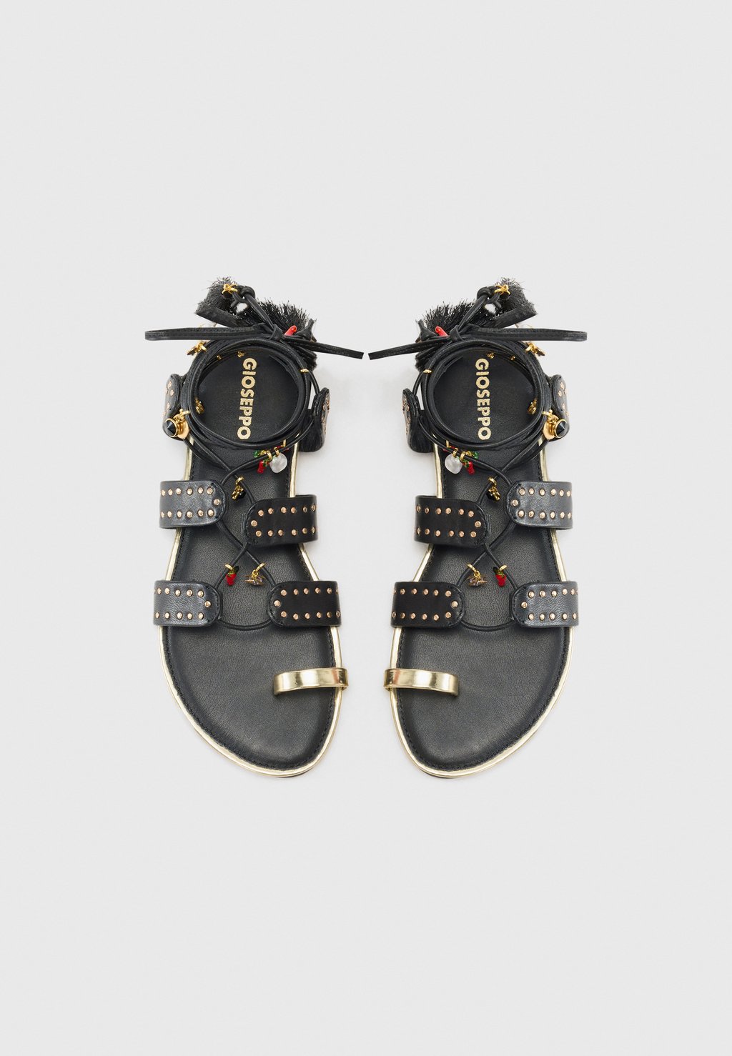 Сандалии с Т-образной застежкой IONE - Ankle cuff sandals Gioseppo, черный — фото 4