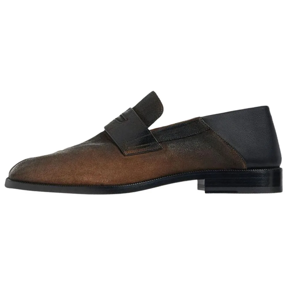 Maison Margiela Городские кожаные туфли Tabi Casual для мужчин, коричневые