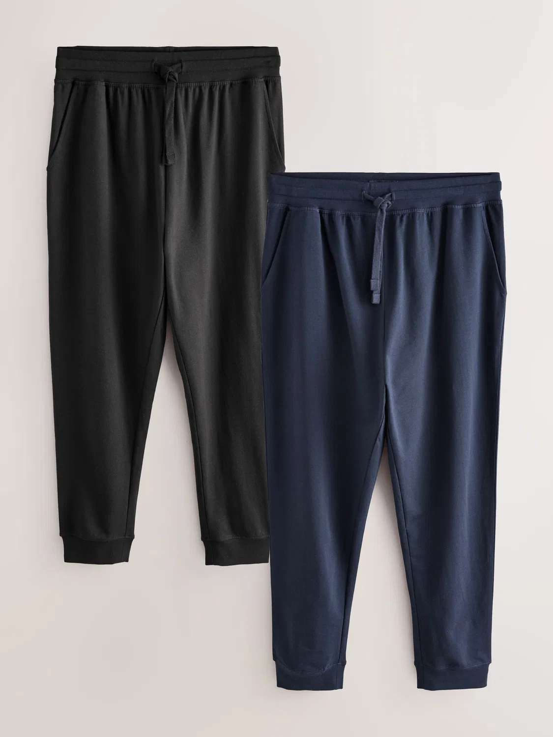 Джоггеры с манжетами, 2 шт, Black/Navy Next