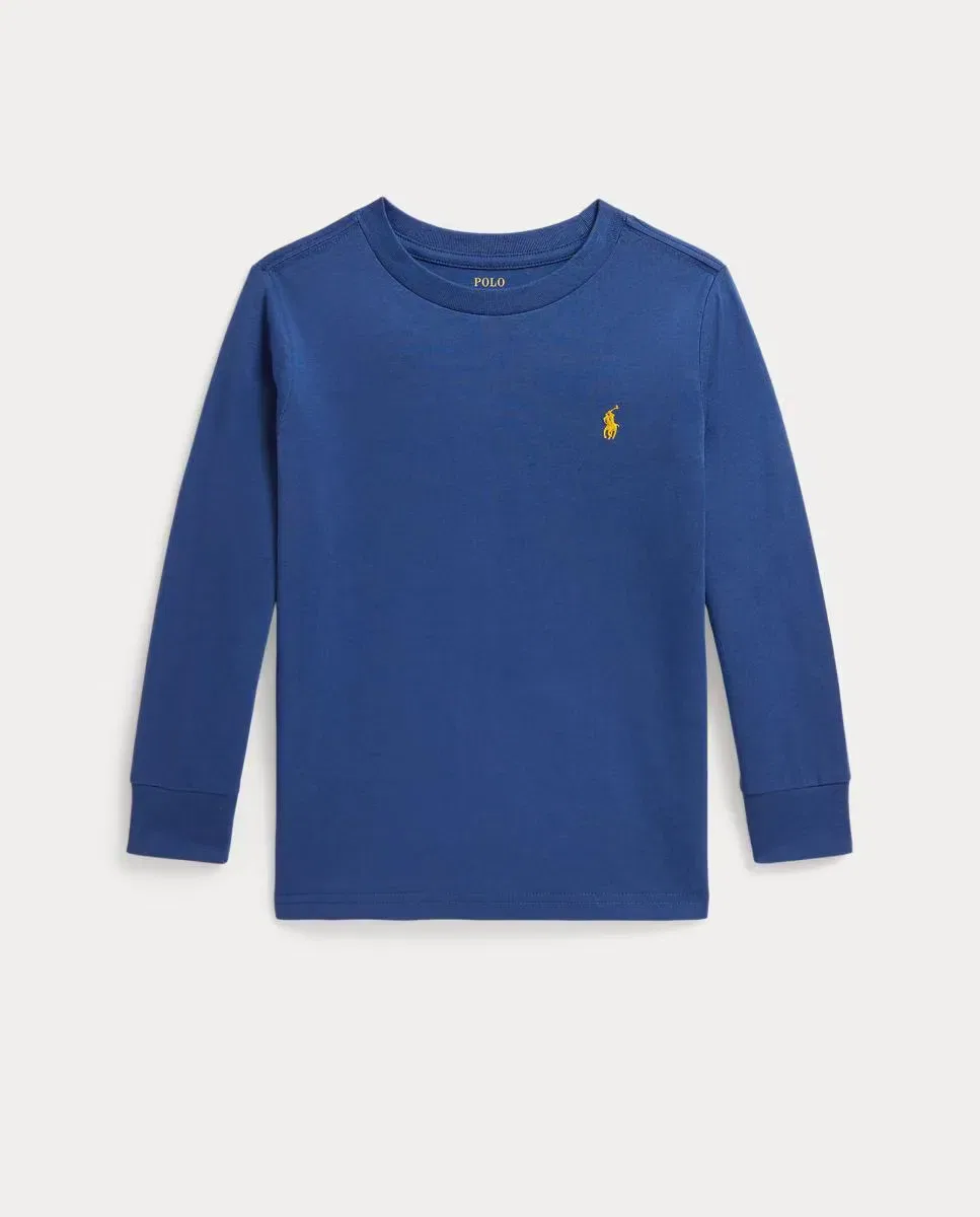 Детская футболка с длинным рукавом хлопковая Polo Ralph Lauren, Azul Índigo