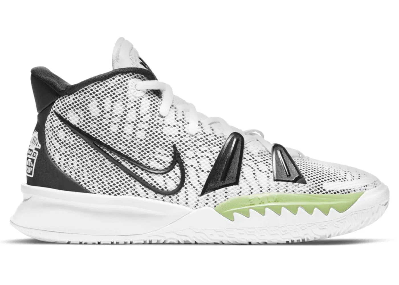 Детские кроссовки для мальчиков баскетбольные Nike Kyrie 7, White/Black/Glow/Hyper Royal