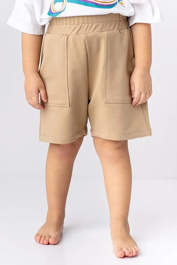 Детские шорты для девочек хлопковые Basics Zeyland, Beige