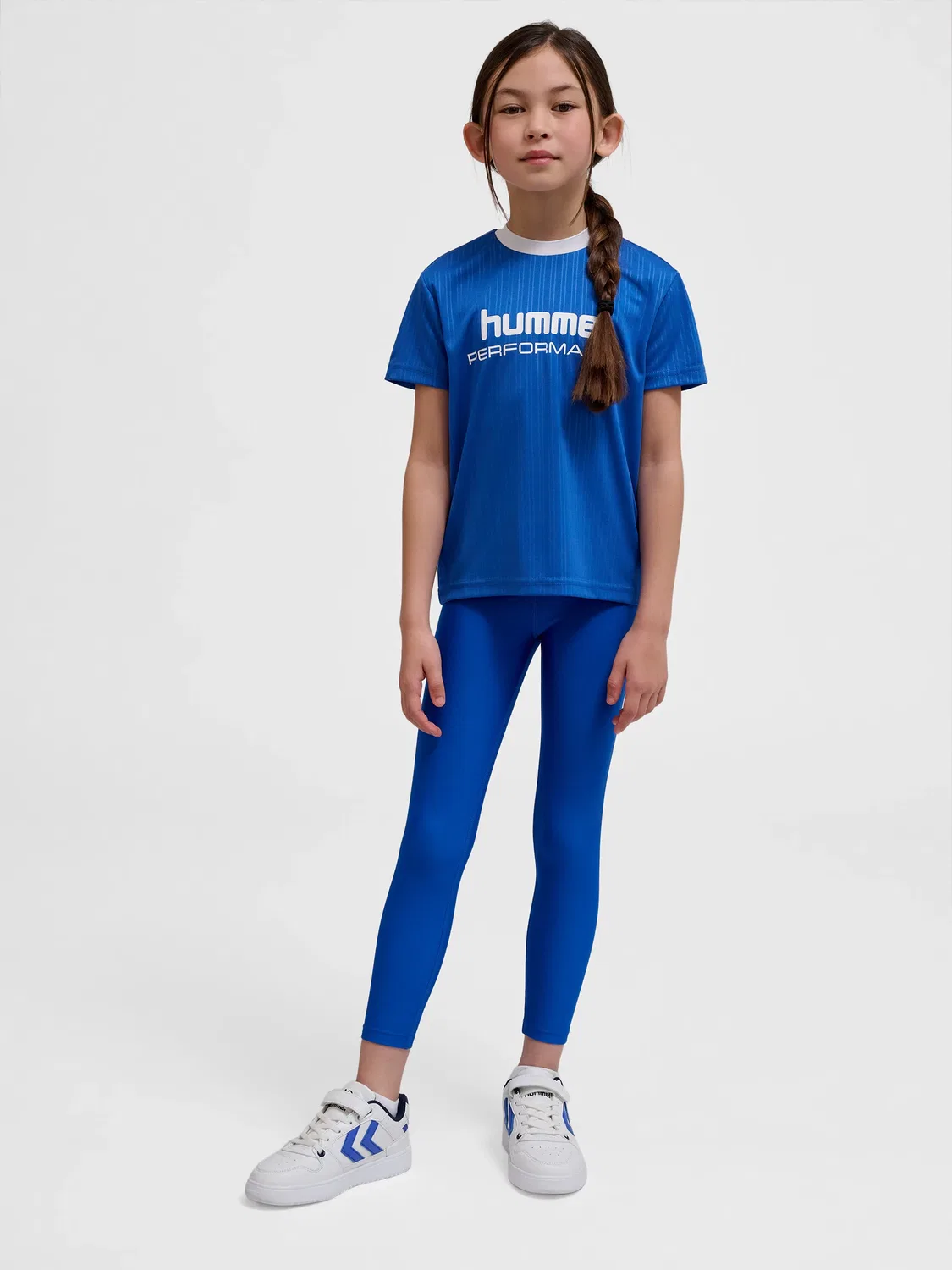 Футболка детская с принтом Hmljr Fast Hummel, синий — фото 3