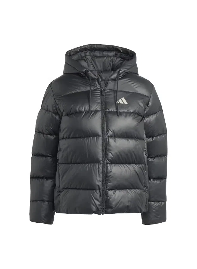 Куртка пуховик с капюшоном Essentials Climawarm Adidas, черный