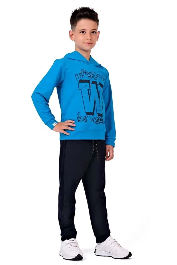 Детский спортивный костюм с принтом Urban w street 2thread Minikadam, Saks Blue — фото 3