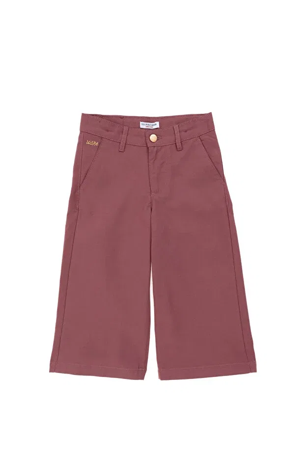 Детские брюки для девочек с широкой штаниной U.S. Polo Assn., Dried Rose — фото 4