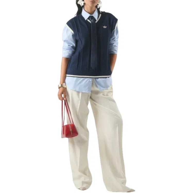 Женский жилет Cable Knit Vest Asia SIzing 'Night Indigo' adidas, Night Indigo — фото 4