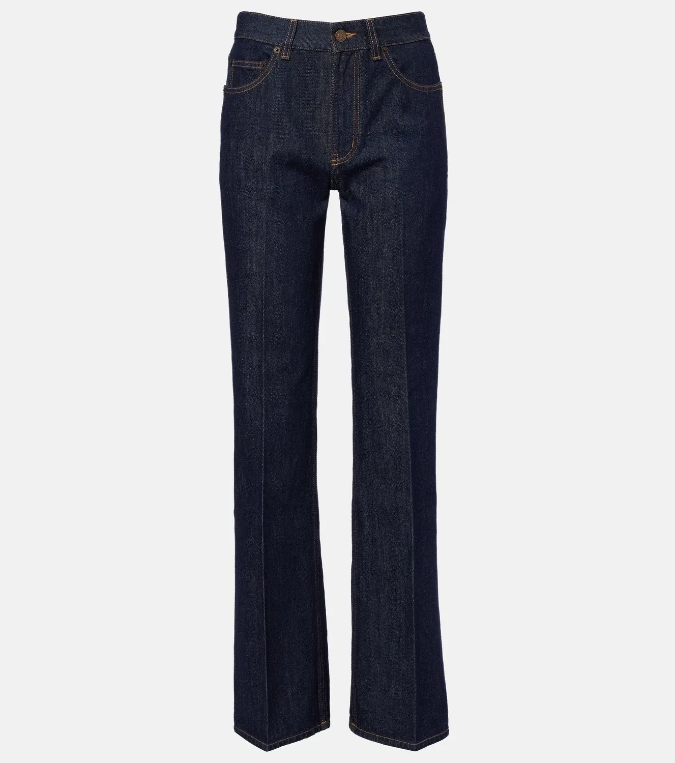 Прямые джинсы в стиле 70-х SAINT LAURENT, синий