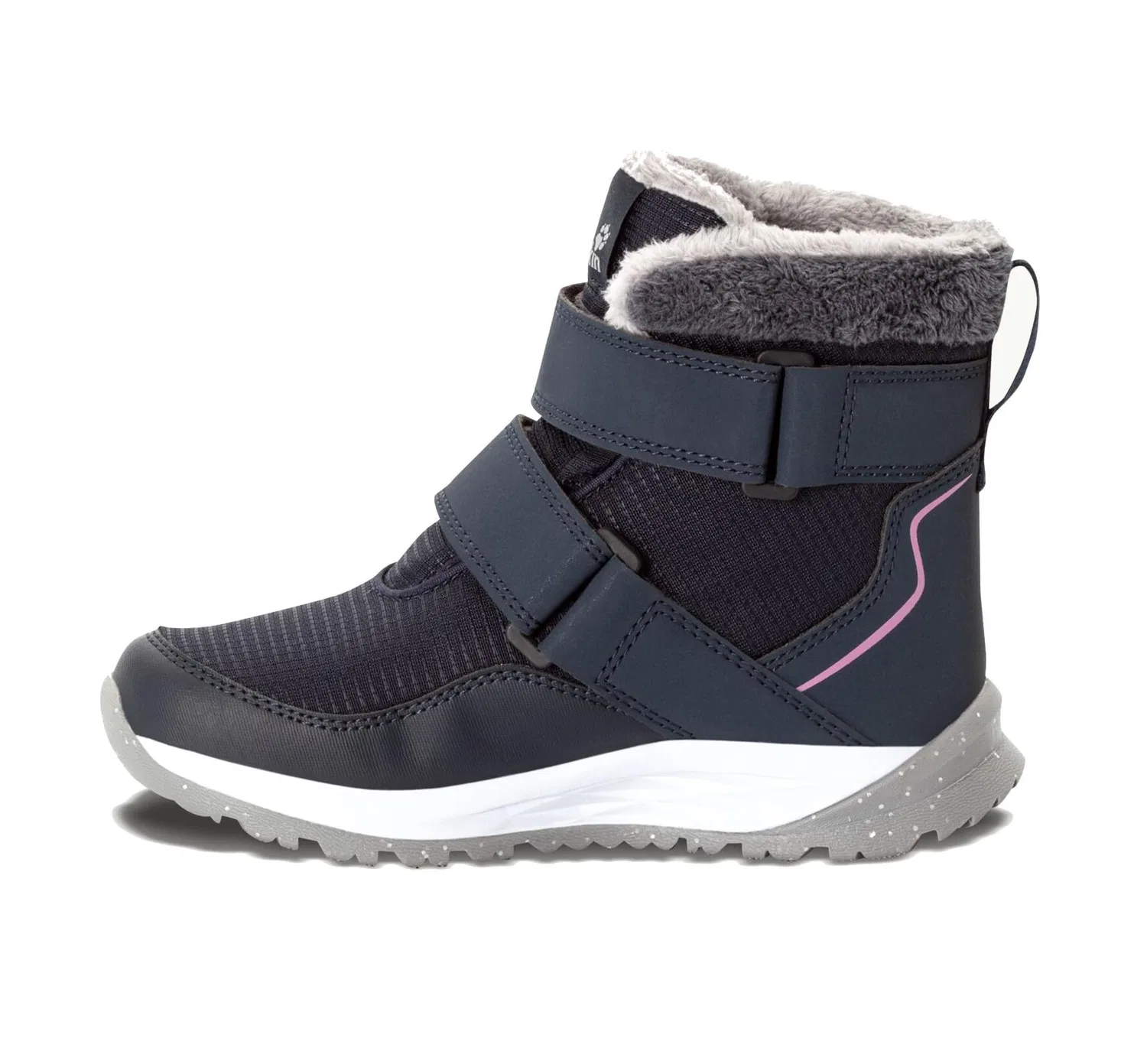 Детские ботинки для мальчиков зимние Polar Wolf Texapore Mid Vc K Jack Wolfskin, Dark Pink