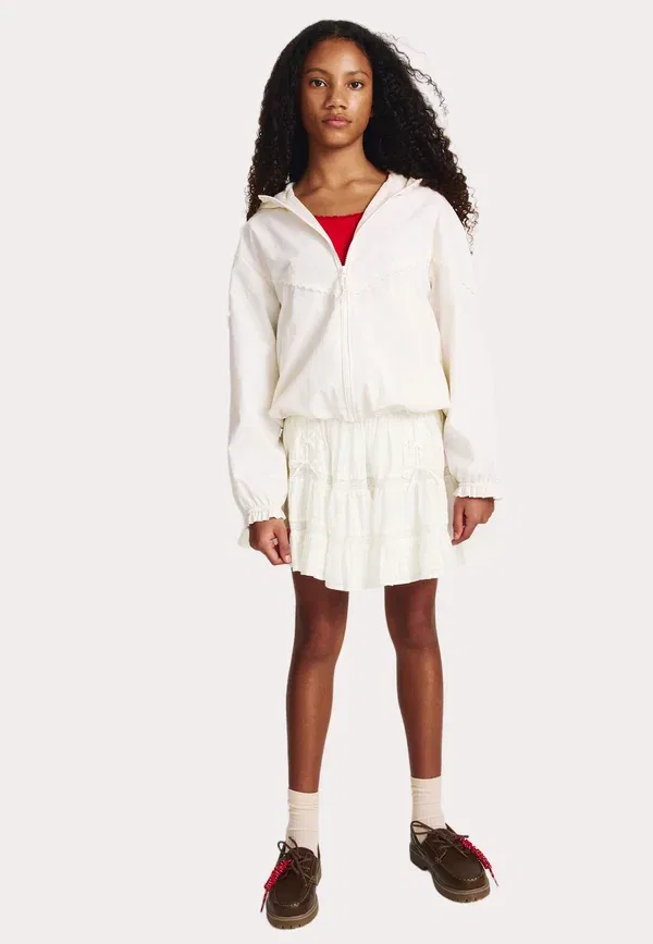 Юбка хлопковая A-line skirt Marks & Spencer, Ivory, слоновая кость