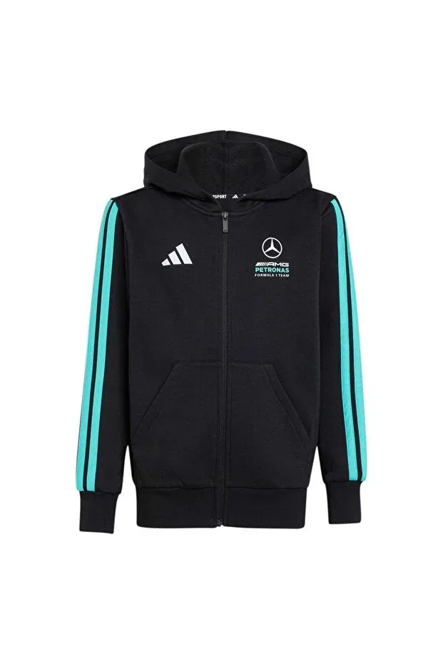 Детское худи для девочек джинсовое Adidas, Black