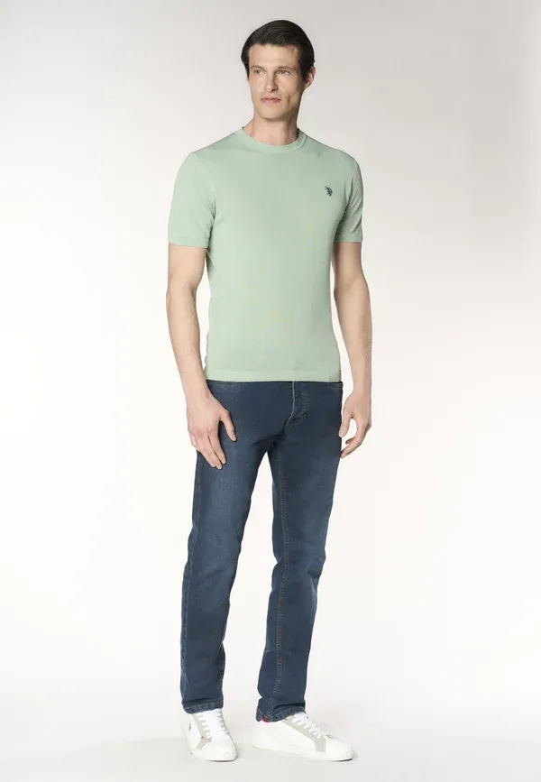 Футболка хлопковая Basic t-shirt U.S. Polo Assn., mint, мятный — фото 2