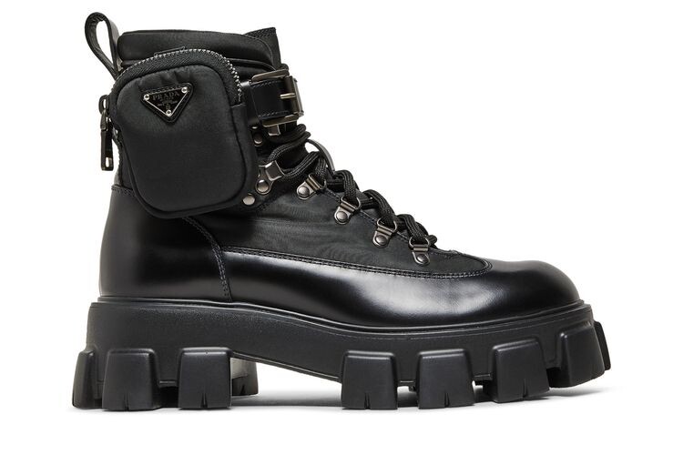 

Ботинки Prada Monolith Boot Brushed Rois Black, черный