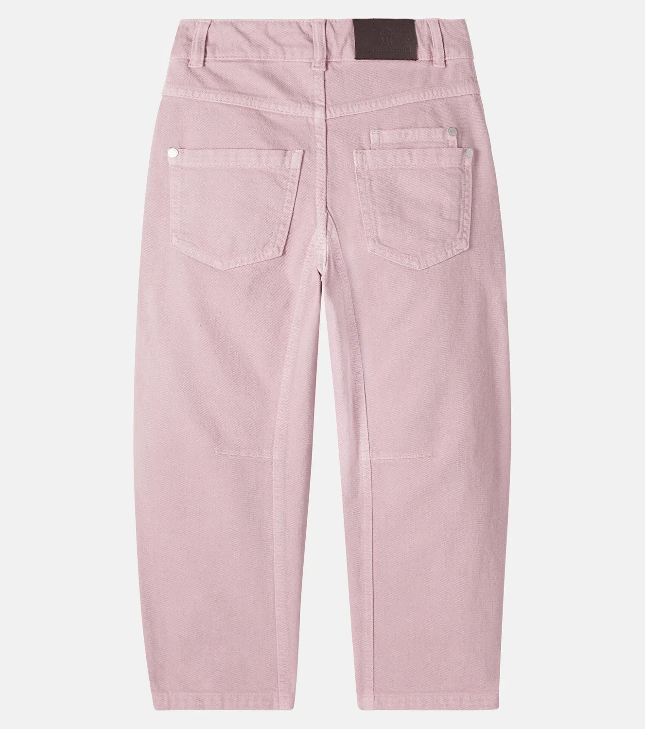 Джинсы с широкими штанинами Brunello Cucinelli Kids, розовый — фото 2