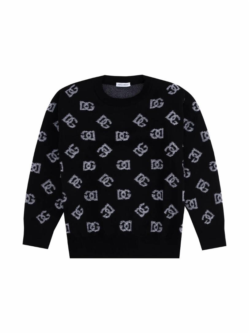 

Шерстяной джемпер с монограммным принтом Dolce&Gabbana