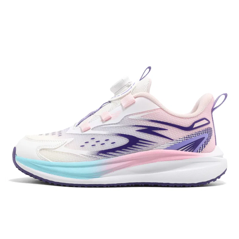 Детские кроссовки для мальчиков и девочек с синтетической кожей WARRIOR, Beige White Purple Pink